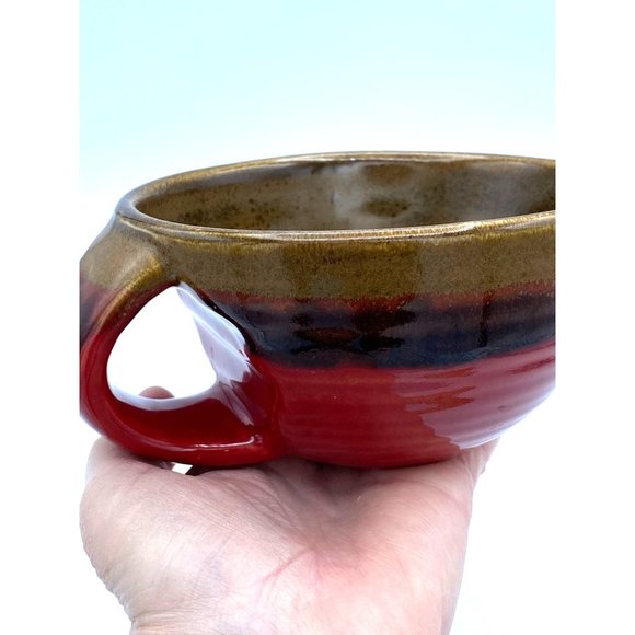 Hand Made Studio Pottery Unique Crafted 3 Toned Coffee Mug/or Bowl - Picture 2 of 8